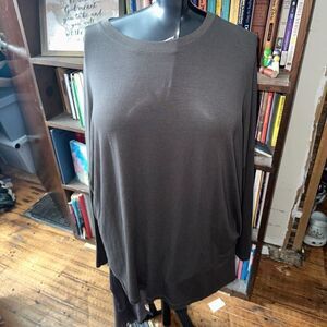 Athleta gray oversized S flowy Athleisure long sleeve top